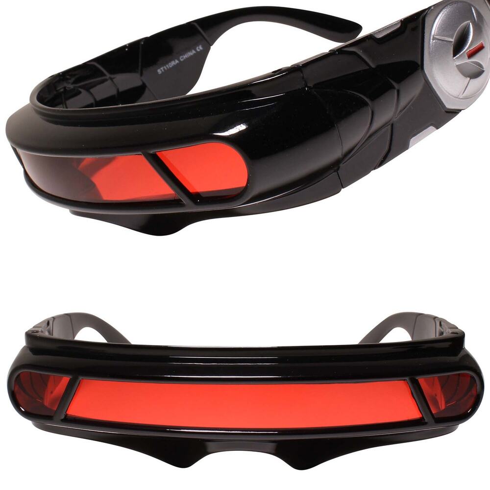Red Lens Futuristic Party Cosplay X-Men Cyclops Costume Visor Sun Glasses